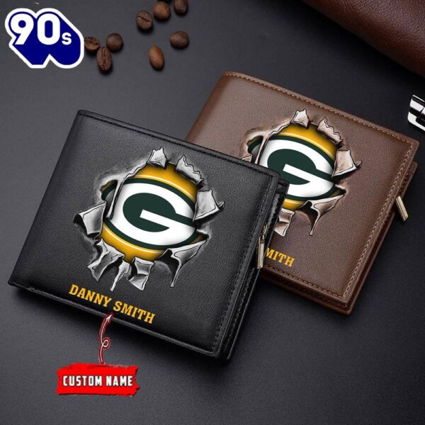 Custom NFL Green Bay Packers Wallet Gift For Fans Men