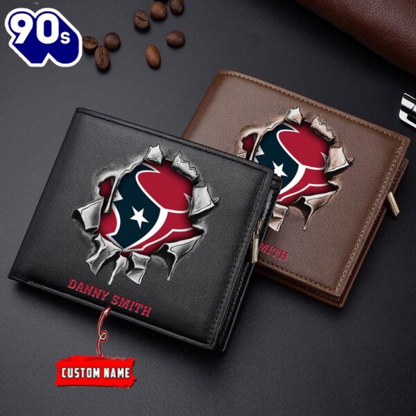 Custom NFL Houston Texans Wallet Gift For Fans Men