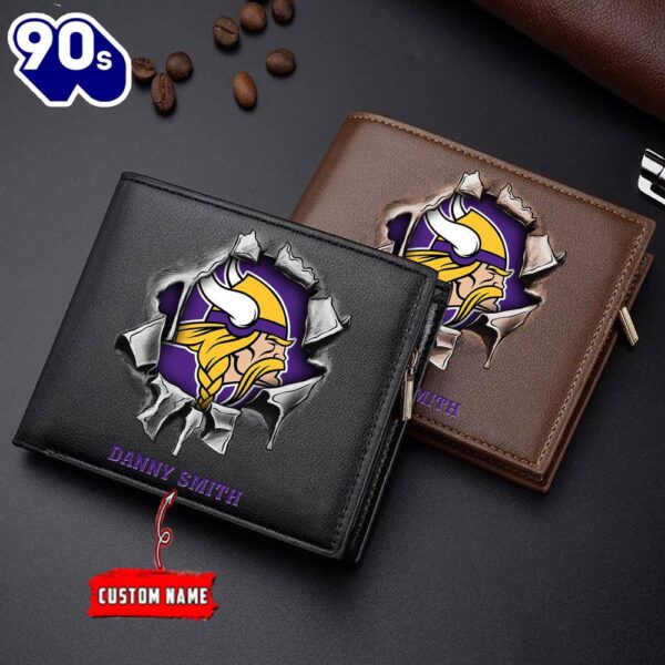 Custom NFL Minnesota Vikings Wallet Gift For Fans Men