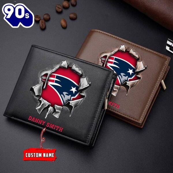 Custom NFL New England Patriots Wallet Gift For Fans Men