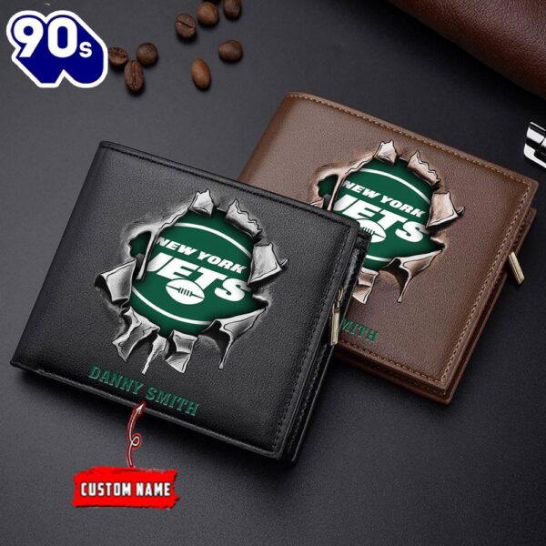 Custom NFL New York Jets Wallet Gift For Fans Men