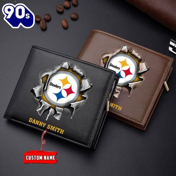 Custom NFL Pittsburgh Steelers Wallet Gift For Fans Men