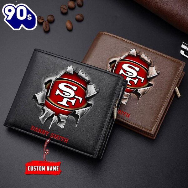 Custom NFL San Francisco 49ers Wallet Gift For Fans Men