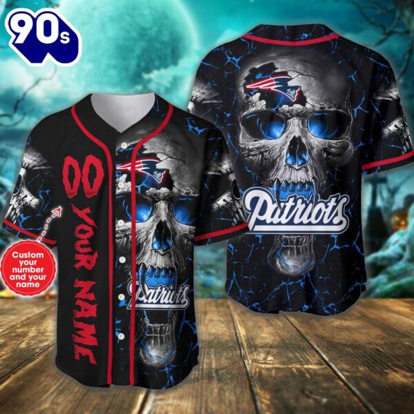 Custom Number And Name New England Patriots NFL Baseball Jersey