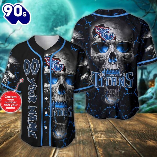 Custom Number And Name Tennessee Titans NFL Baseball Jersey