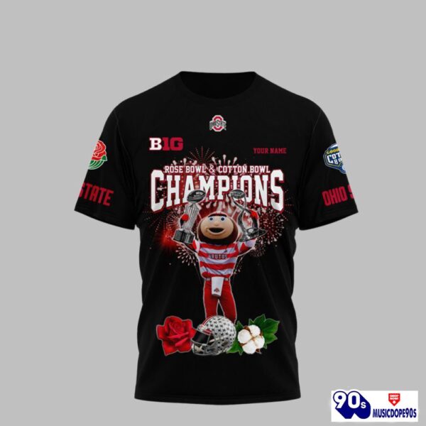 Custom Ohio State Rose Bow and Cotton Bowl Champions Hoodie