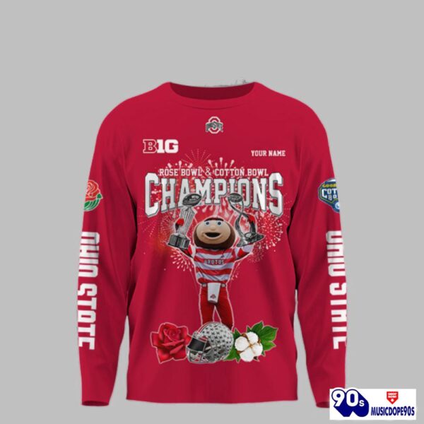 Custom Ohio State Rose Bow and Cotton Bowl Champions Shirt