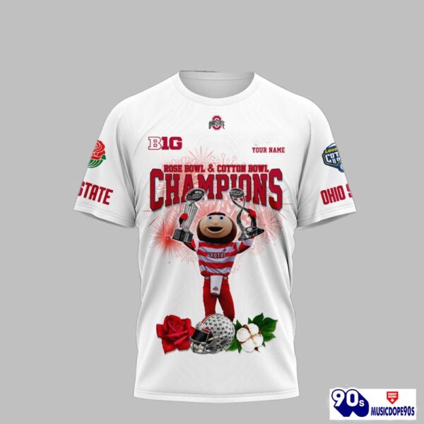 Custom Ohio State Rose Bow and Cotton Bowl Champions Sweatshirt