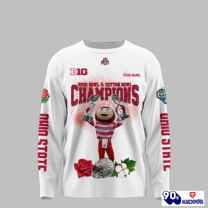 Custom Ohio State Rose Bow and Cotton Bowl Champions Sweatshirt