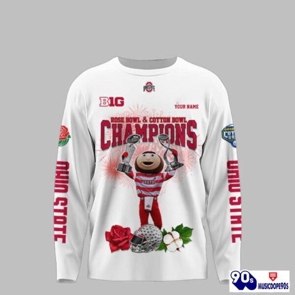 Custom Ohio State Rose Bow and Cotton Bowl Champions Sweatshirt