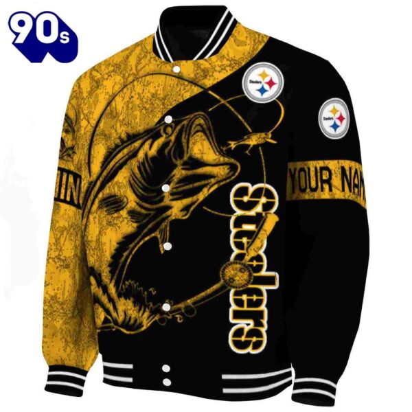 Custom Pittsburgh Steelers Fishing Rod Black Jacket