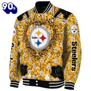 Custom Pittsburgh Steelers Heart Explosion Gold Jacket