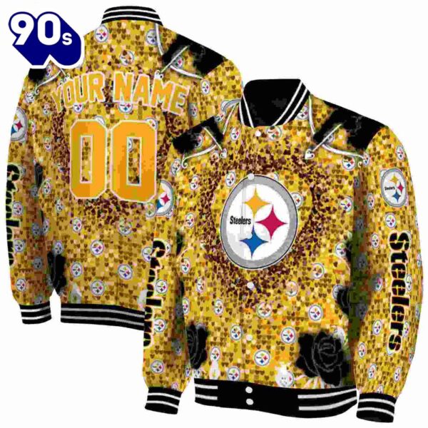 Custom Pittsburgh Steelers Heart Explosion Gold Jacket