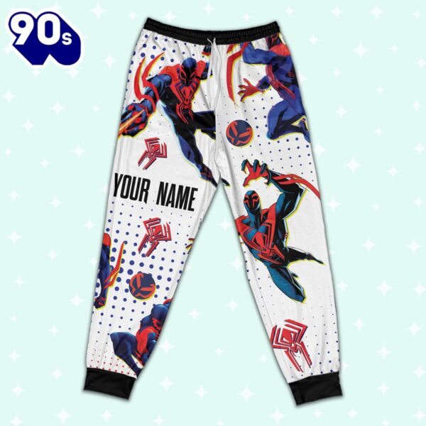 Custom Spiderman 2099 Colorful Pajamas – Movie Cartoon Holiday Pajamas