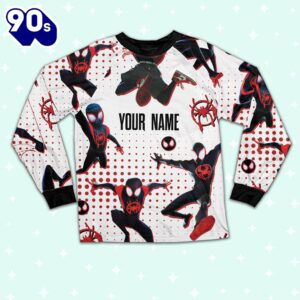 Custom Spiderman Miles Morales Colorful Pajamas - Family Disneyland Matching Pajamas Set