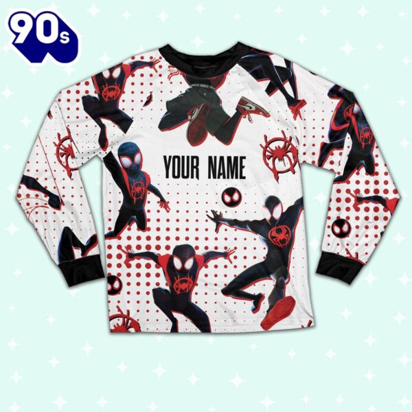 Custom Spiderman Miles Morales Colorful Pajamas – Family Disneyland Matching Pajamas Set