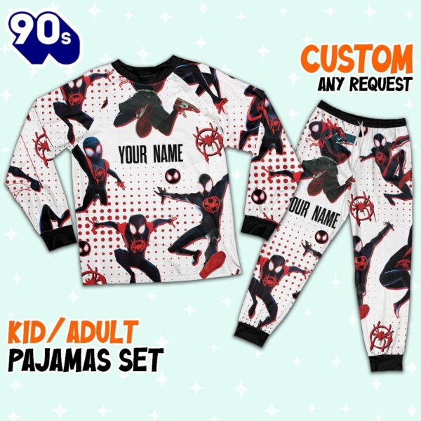 Custom Spiderman Miles Morales Colorful Pajamas – Family Disneyland Matching Pajamas Set