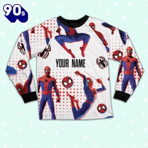 Custom Spiderman Peter B Parker Colorful Pajamas - Family Disneyland Matching Pajamas Set