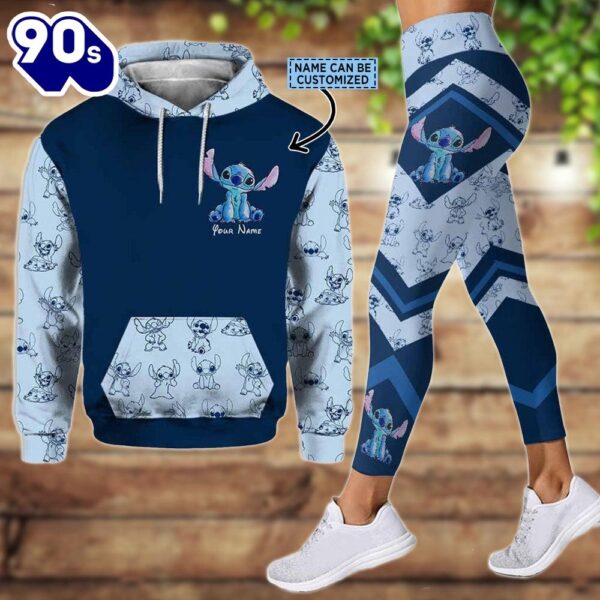 Custom Stitch Pattern Hoodie And Leggings Set