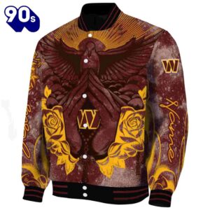 Custom Washington Commanders Praying Hands Burgundy Jacket