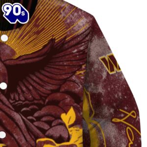 Custom Washington Commanders Praying Hands Burgundy Jacket