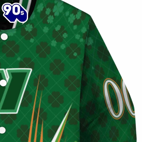 Custom Washington Commanders Shamrock Pattern Green Jacket