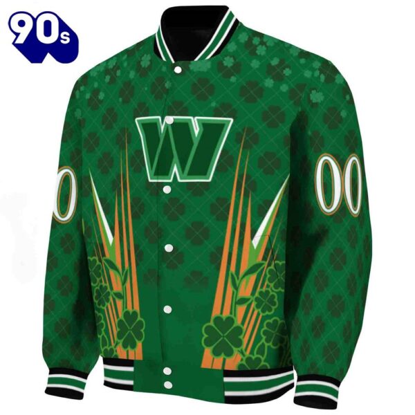 Custom Washington Commanders Shamrock Pattern Green Jacket