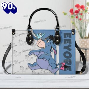 Custom Winnie The Pooh Eeyore Leather Handbag