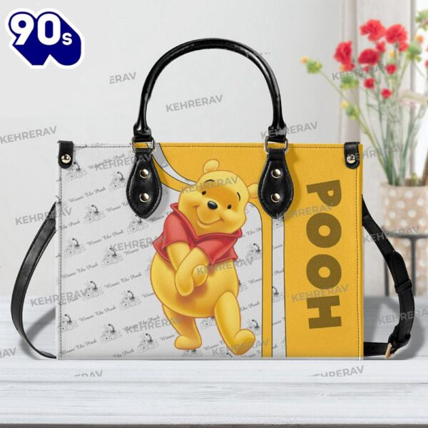 Custom Winnie The Pooh Leather Handbag Stylish Women