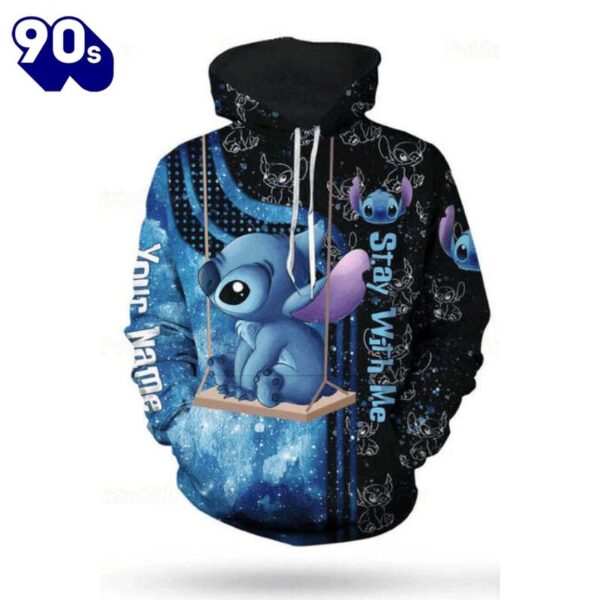 Customizable Stitch Pattern Hoodie And Leggings Set