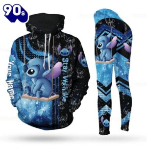 Customizable Stitch Pattern Hoodie And Leggings Set