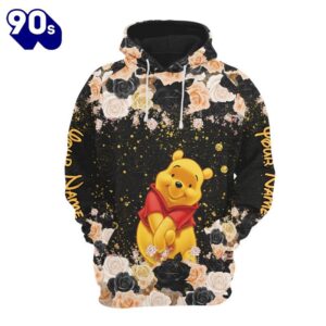 Customizable Winnie The Pooh Glitter Hoodie And Leggings Set