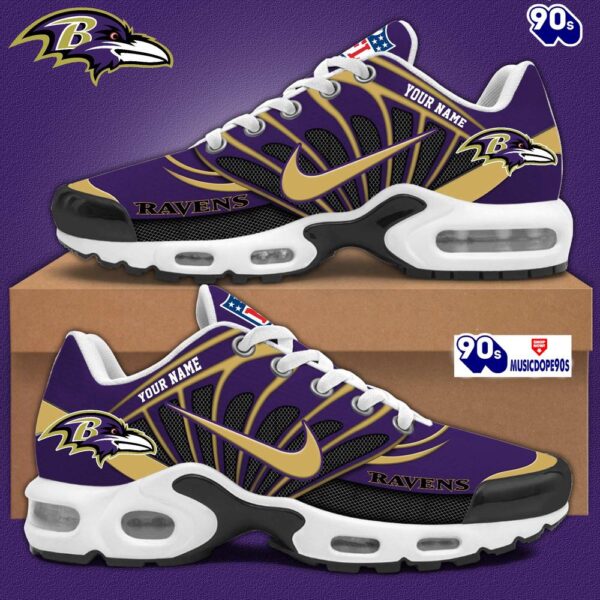 Customize Your Name With Baltimore Ravens Air Max Plus Shoes