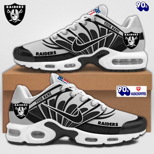 Customize Your Name With Las Vegas Raiders Air Max Plus Shoes