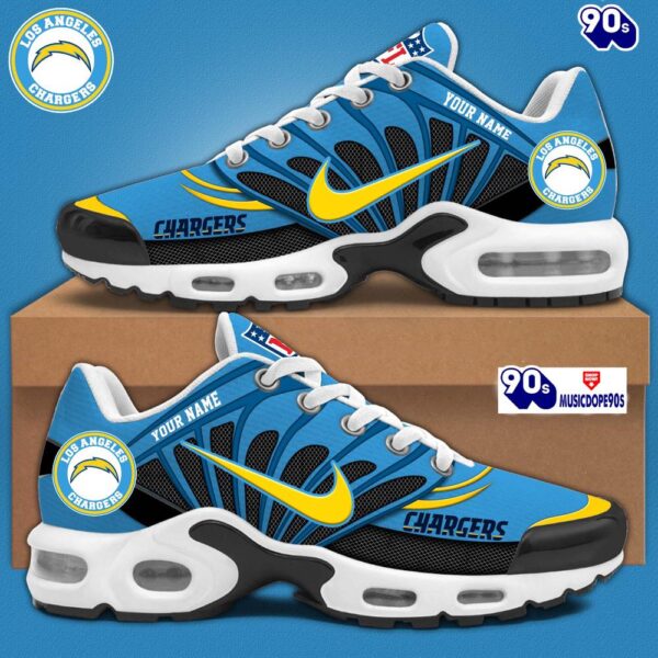 Customize Your Name With Los Angeles Chargers Air Max Plus Shoes