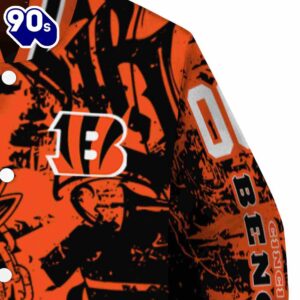 Customized Cincinnati Bengals Fishing Art Orange Jacket