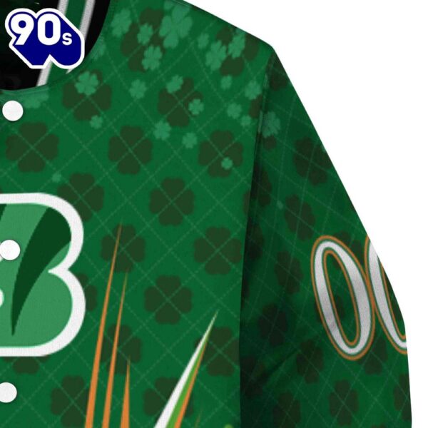 Customized Cincinnati Bengals Shamrock Pattern Green Jacket