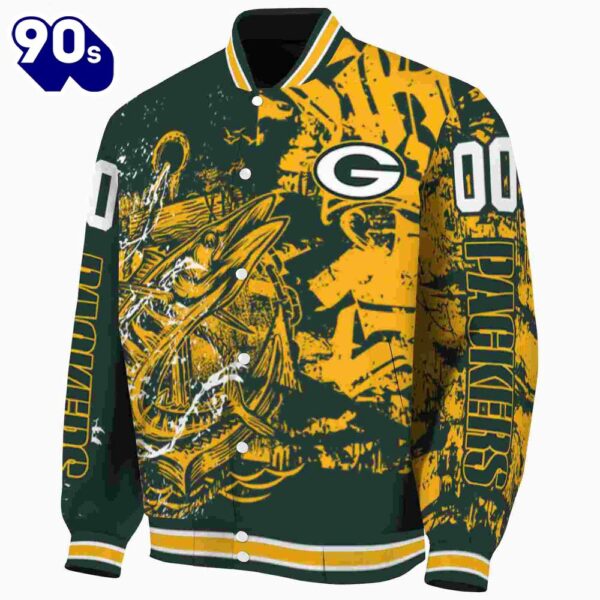 Customized Green Bay Packers Fishing Art Green Jacket