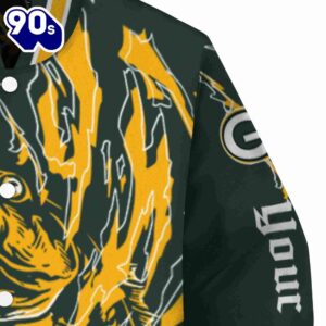 Customized Green Bay Packers Fishing Passion Green White Jacket