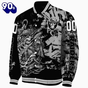 Customized Las Vegas Raiders Fishing Art Black Jacket