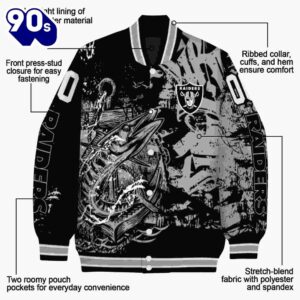 Customized Las Vegas Raiders Fishing Art Black Jacket