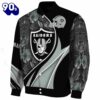 Customized Las Vegas Raiders Floral Print Black Jacket