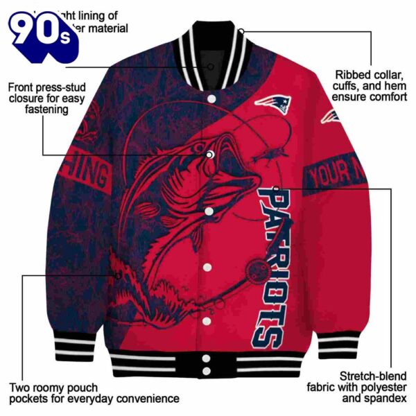 Customized New England Patriots Fishing Rod Red Jacket