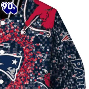 Customized New England Patriots Heart Explosion Blue Jacket