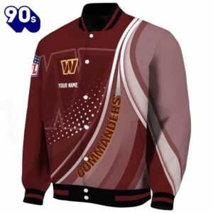 Customized Washington Commanders Wave Patterns Burgundy Jacket