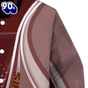 Customized Washington Commanders Wave Patterns Burgundy Jacket