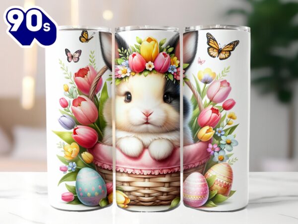 Cute Baby Easter Bunny 20 Oz Skinny Tumbler  , Easter , Easter Tumbler