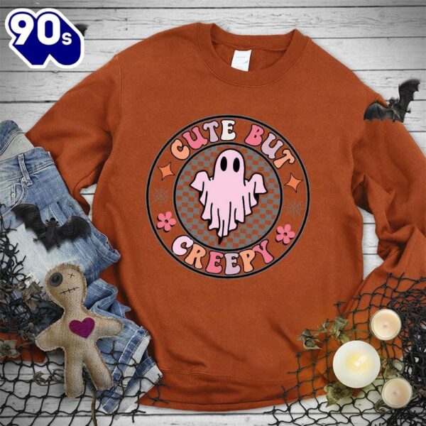 Cute But Creepy Colored Edition Sweatshirt , Happy HalloThanksMas Shirt