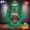 Cute Cat St Patricks Day Green 3D Graphic Hoodie 2025