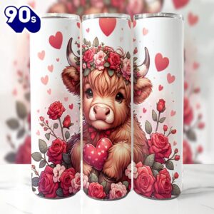 Cute Highland Cow Valentine 20…